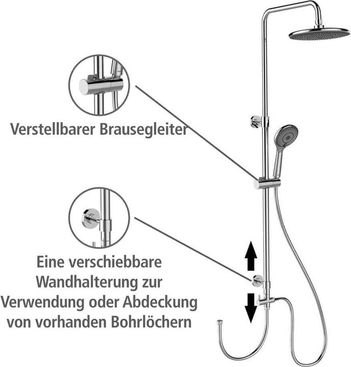 Actual product image Wenko Water Saving Shower System chrome