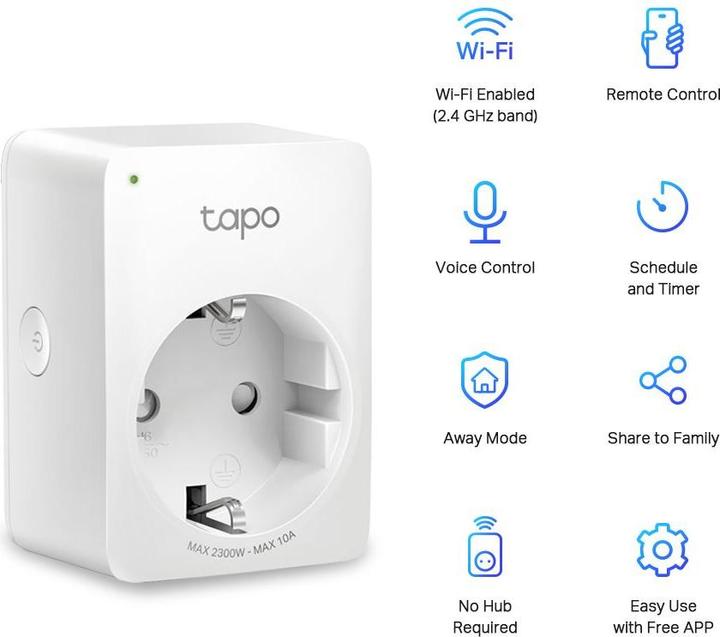 Actual product image TP-Link Tapo P100, Mini Akıllı Wi-Fi Soket smart plug White