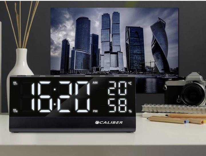 Produktbild Caliber HCG023 Wecker Schwarz Alarmzeiten 2