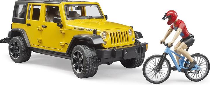 Image du produit Bruder 2543 Jeep Wrangler Rubicon Unlimited avec 1 VTT et un cycliste