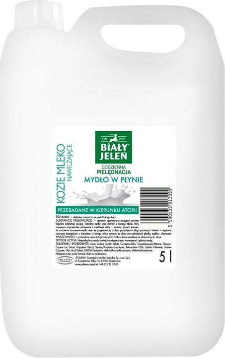 Actual product image Biały Jeleń White Deer Hypoallergenic Liquid Goat's Milk Soap 5L (Liquid soap, 5000 ml)