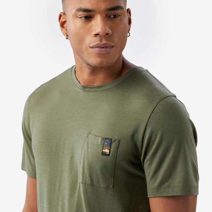 Image du produit Simond T-shirt manches courtes 100 % laine mérinos homme, Merino 100% kaki (S)