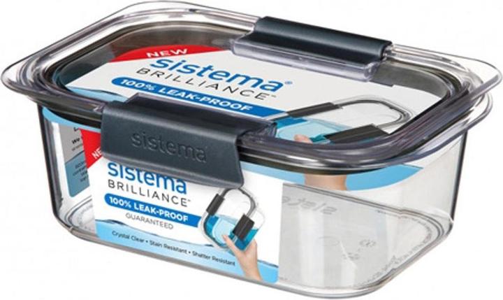 Image du produit Sistema Brilliance, Boîte, Rectangulaire, 0.92 L, Noir, Transparent, Nouvelle-Zélande, 200 mm (0.92 l)
