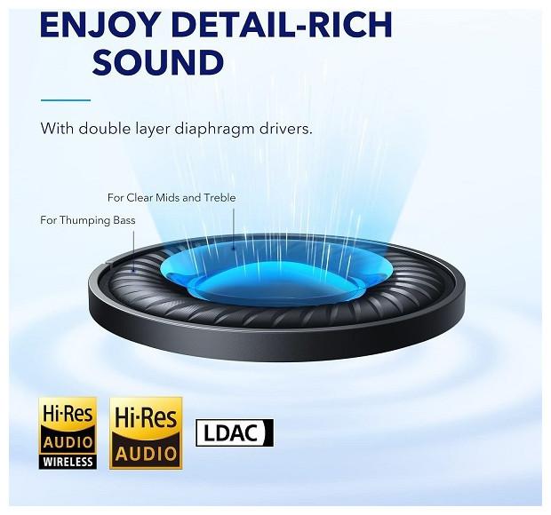 Immagine prodotto soundcore Space Q45 (ANC, 65 h, Cablato, Senza fili)