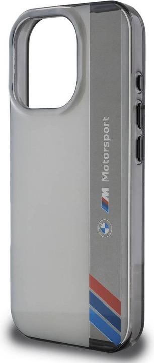 Actual product image BMW BMHCP16X23HTFEG iPhone 16 Pro Max 6.9" szary/grey hardcase Motosport IML Vertical Stripe (Apple iPhone 16 Pro Max)