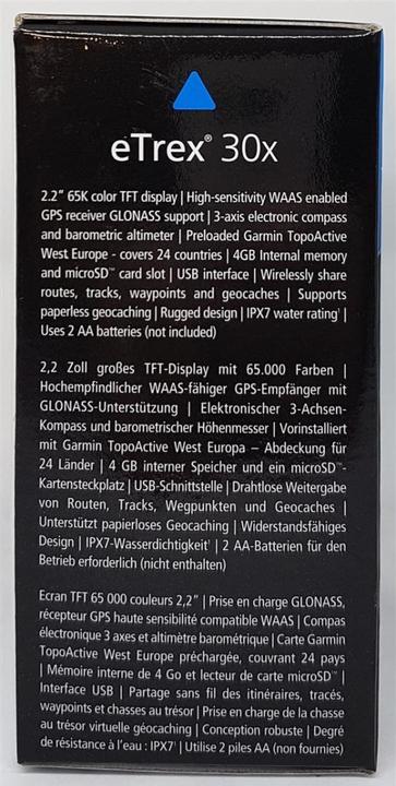 Actual product image Garmin eTrex 30x