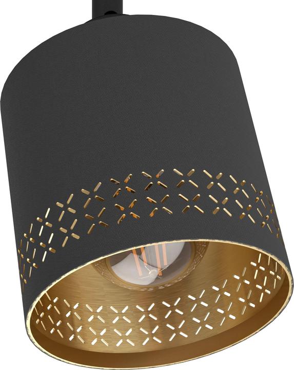 Produktbild EGLO Aufbauspot ESTEPERRA 3x E27, Schwarz/Gold (E27)