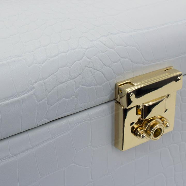 Produktbild Friedrich Modern white jewelry box with crocodile pattern Caiman 20136-1