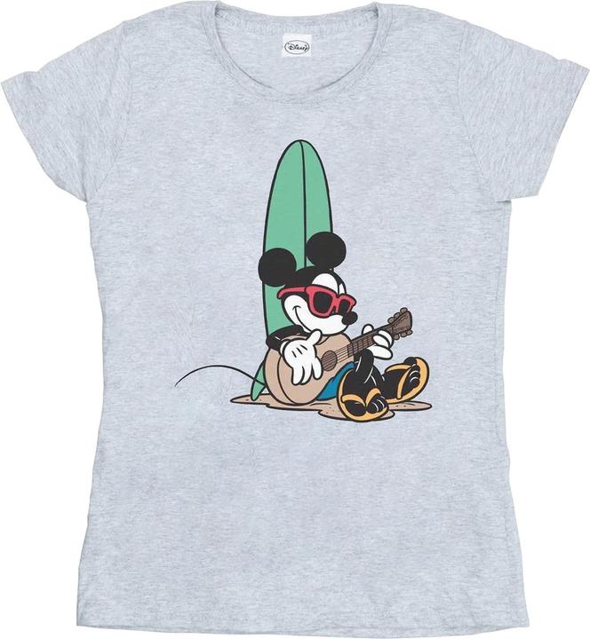 Actual product image Disney Womens/Ladies Mickey Mouse Surf And Chill Cotton T-Shirt (XL)