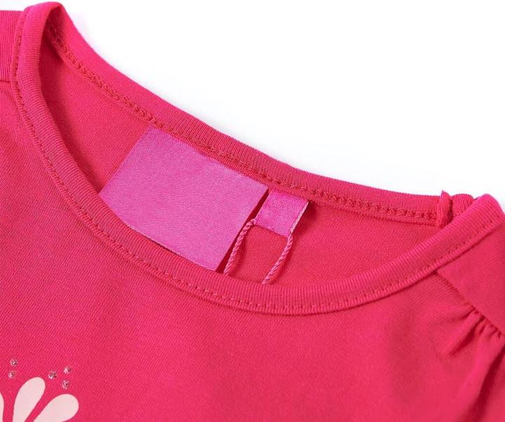 Produktbild VidaXL Kinder-Langarmshirt Knallrosa 104,Material: 95 % Baumwolle (104)