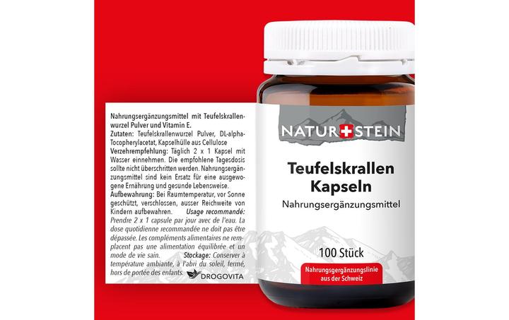 Valori nutrizionali e ingredienti Naturstein Capsule di Artiglio del Diavolo 100pz. (100 Pezzo/i, Pillole, 149 g)