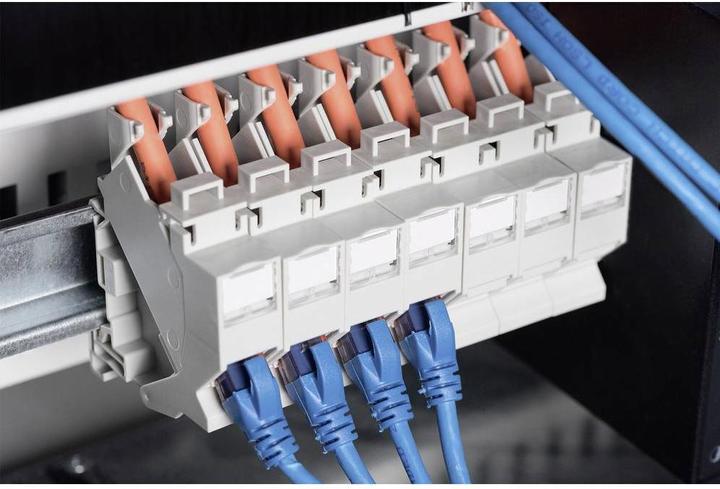 Image du produit Digitus Adaptateur à profilés chapeau pour les modules Keystone, IP20. (Support de module Keystone)