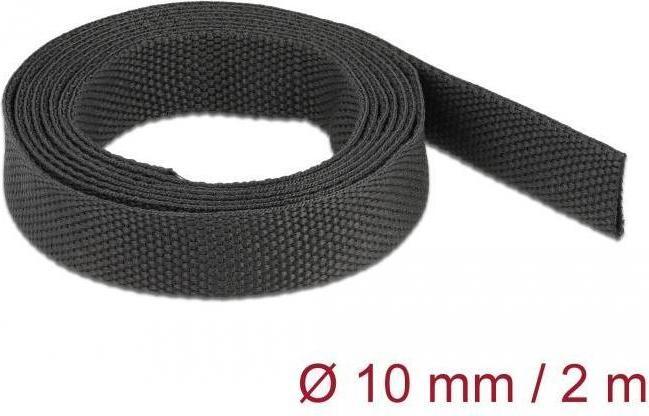 Produktbild Delock Gewebeschrumpfschlauch 2 m x 10 mm Schrumpfungsrate 2:1 schwarz (1 x)