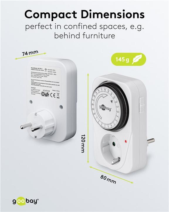 Actual product image Goobay Analog timer, 5 pieces, White