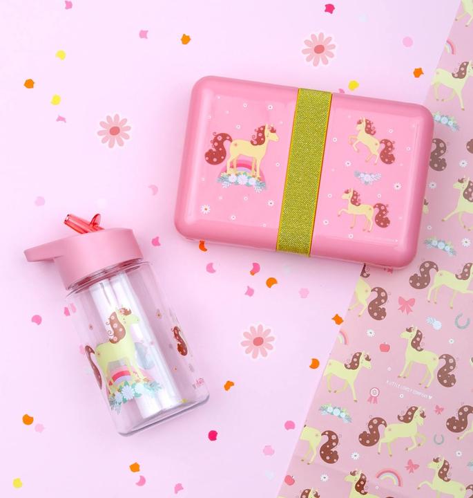 Produktbild A Little Lovely Company Lunchbox Horse SBLHPI11 rosa 18x6x12cm