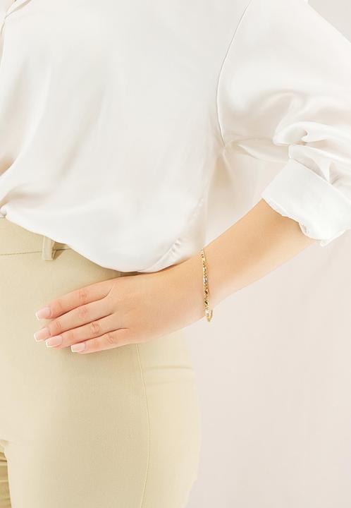 Image du produit Muau Chaîne de 8 (21 cm, 750, Or blanc, Or jaune 18 carats)