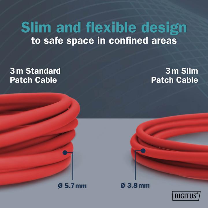 Immagine prodotto Digitus CAT 6A Klasse Ea, F/FTP, Twisted Pair Patchkabel, Cu, LSZH, AWG 32/7, Länge: 1,5 m, rot (F/FTP, CAT6a, 1.50 m)