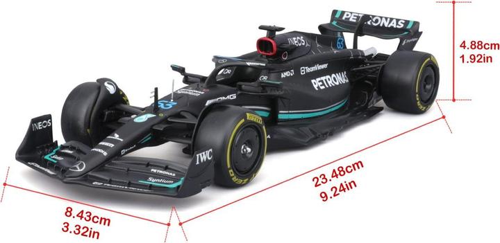 Image du produit Bburago Mercedes-AMG F1 W14 E Perf. 2023 avec figurine 1/24