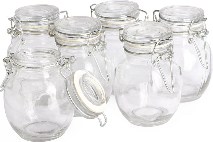 Produktbild VBS Mini-Bügelglas, bauchig, 6 Stück (0.12 l)