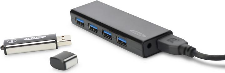 Image du produit ednet Hub USB 3.0, 4 ports, y compris le bloc d'alimentation (USB-A, 4 Ports)