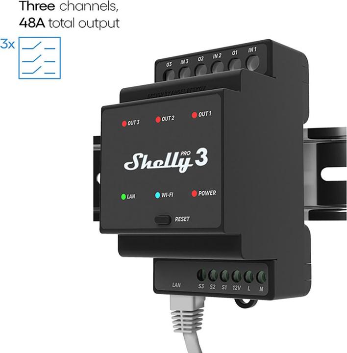 Produktbild Shelly Pro 3 (Schaltaktor)