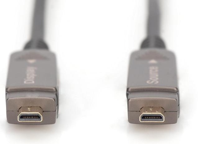 Image du produit Digitus 4K - Câble hybride HDMI® AOC en fibre optique avec connecteur détachable (30 m, HDMI)