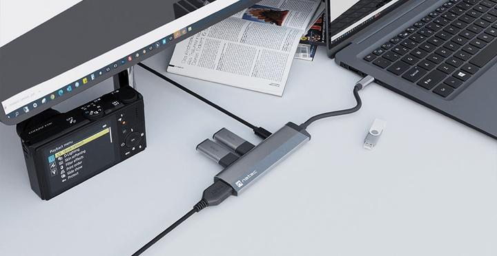 Actual product image Genesis NATEC Multiport Fowler Slim USB-C (USB-C, 2 Ports)