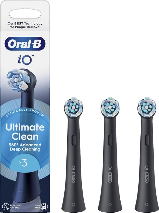 Oral-B Oral B - iO Series Ultimate Clean Replacement Brush Heads - Black - 3 count (3 x)