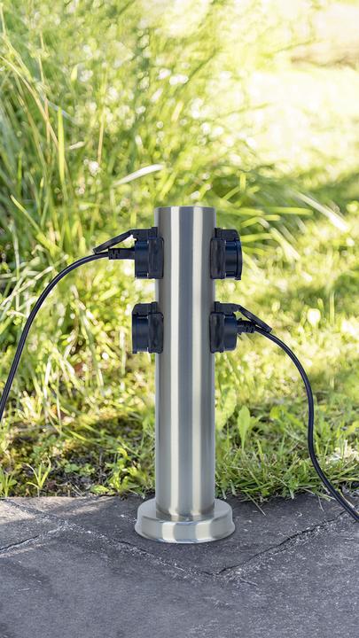 Produktbild Steffen GardenLine Energiesäule Inox mit 4xT13 IP55 (4 x, Typ 13)