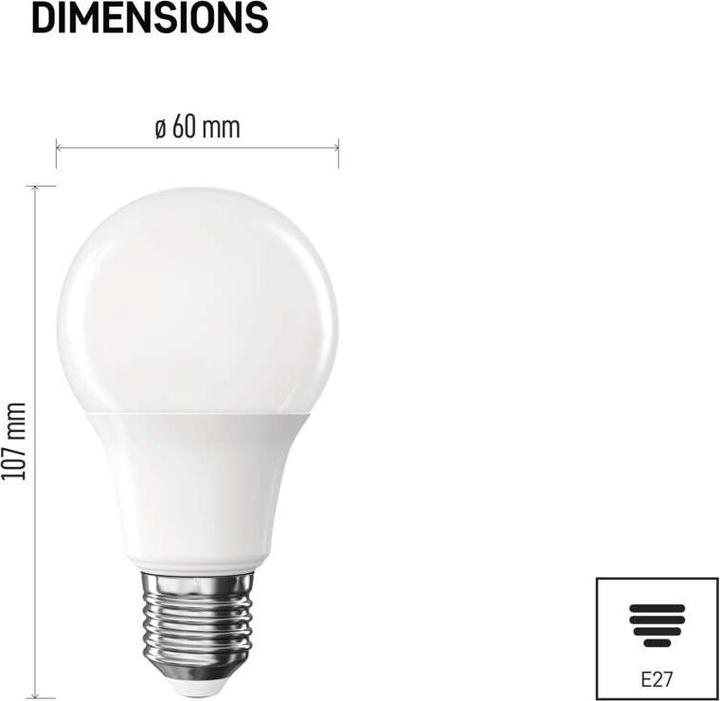 Produktbild Emos LED Lampe Classic A60 / E27 / 7 W (60 W) / 806 lm / Neutral Weiss (E27, 7 W, 806 lm, 1 x, E)