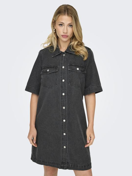 Immagine prodotto Only Vestibilità regolare colletto camicia abito corto abito denim (XS)