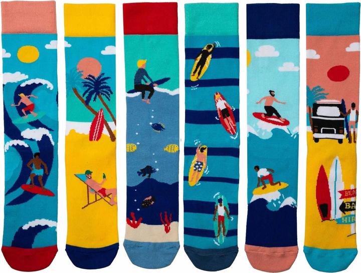 Image du produit United Oddsocks Hommes Chaussettes Waves 39-46 (Lot de 3, 39 - 46)