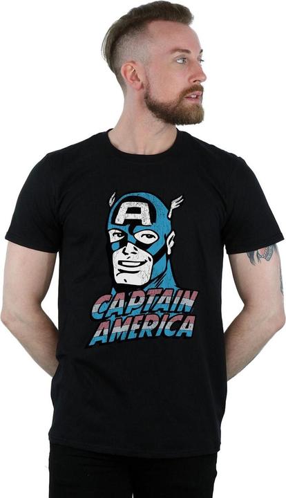 Produktbild Captain America Distressed TShirt (XXL)