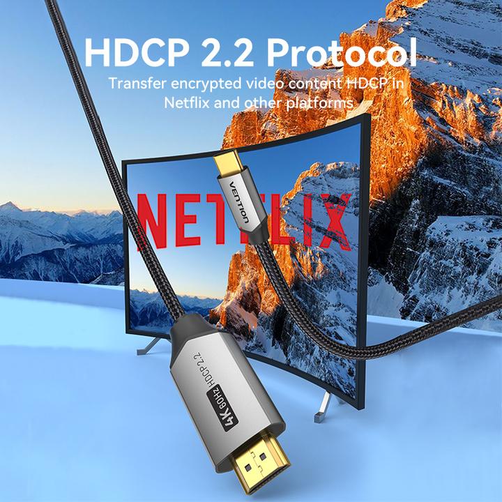 Produktbild Vention USB-C to HDMI Cable 2m CRBBH (Black) (2 m, HDMI)