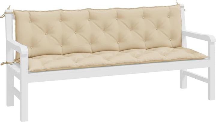 Actual product image VidaXL Garden bench cushions 2 pcs. O x ford fabric (180 x 50 x 7 cm)