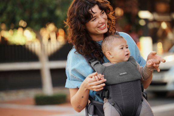 Actual product image BabyBjörn Bib for Harmony, jersey, dark grey