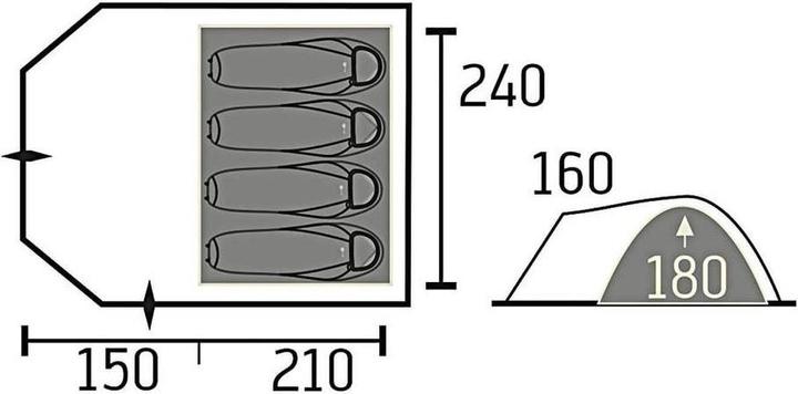 Produktbild Portal Delta (Kuppelzelt, 6.80 kg, 4 Personen)