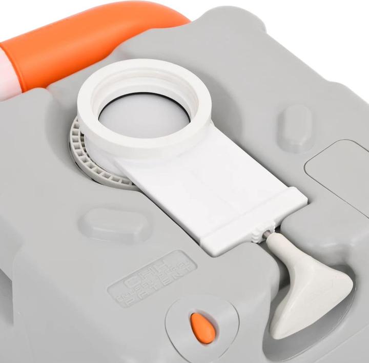 Immagine prodotto VidaXL Toilette da campeggio portatile grigia e bianca 22+12 L HDPE
