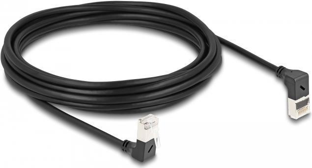 Produktbild Delock RJ45 Netzwerkkabel Cat.6A S/FTP Slim 90° oben / unten (S/FTP, CAT6a, 5 m)
