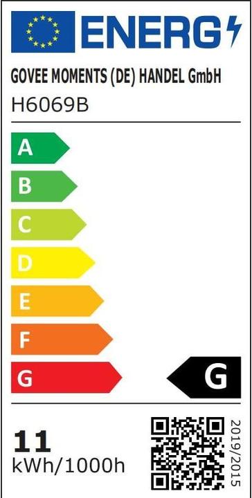 Energie-Label Govee Mini Leuchtpaneele RGBIC-Segmentfarben
