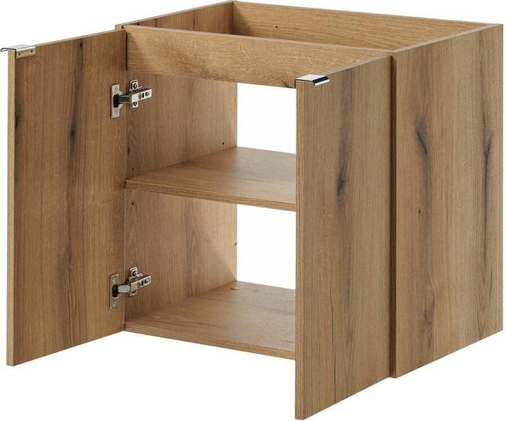 Immagine prodotto En.Casa Waschtischunterschrank Skelbolu 60x60x40cm Eicheoptik/Schwarz