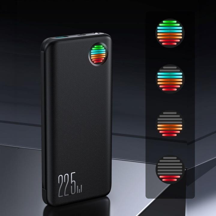Actual product image Joyroom JR-L014 22.5W 10000mAh power bank with built-in USB-C / Lightning cables + USB-A - USB-C cab (10000 mAh, 12 W, 37 Wh)