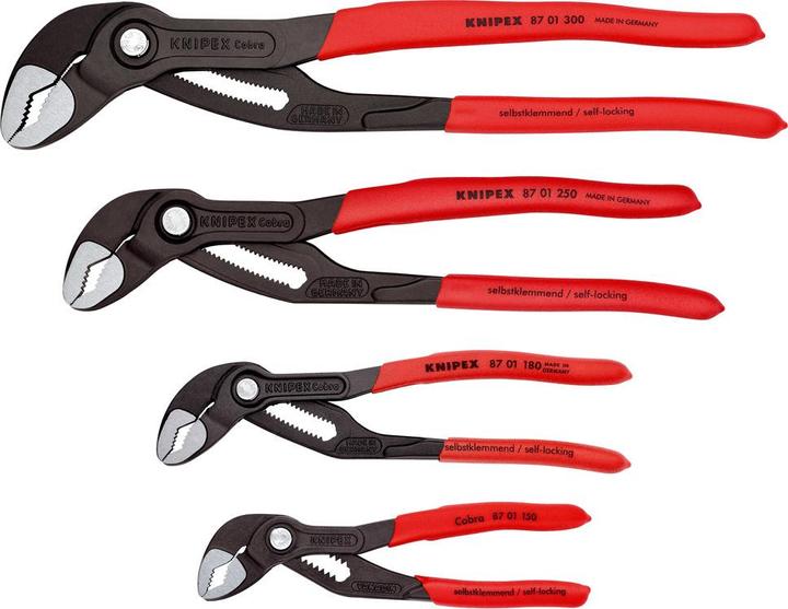 Actual product image Knipex Cobra water pump pliers set, DIN ISO 8976, 4 pieces