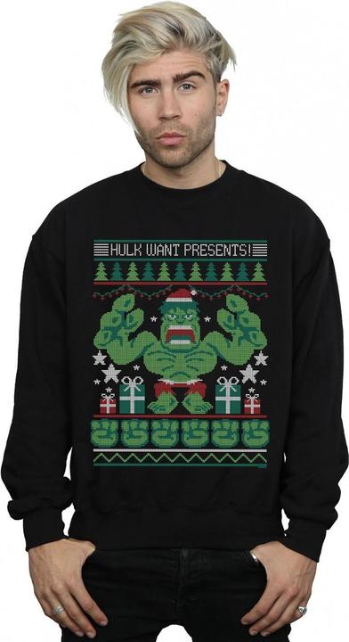 Immagine prodotto Hulk Want Presents Fair Isle Felpa Uomo (4XL)