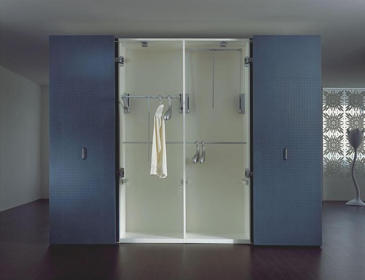 Actual product image Servetto Swing door fitting MOTION-V KB 1000 mm, die-cast aluminium, grey lacquered