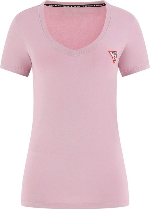 Guess Damen T-Shirt mit V-Ausschnitt und Mini-Dreieck