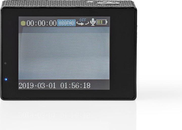 Productafbeelding Nedis Action Cam 1080p@30fps 12 MPixel Waterdicht tot: 30,0 m 90 min WLAN App beschikbaar voor: Andro (30p, WiFi)