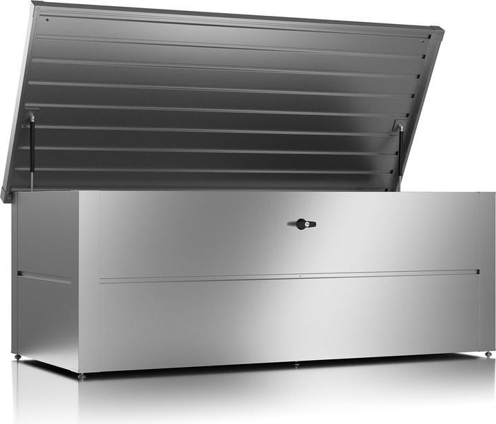 Guardi Garden box L with lock, 185 x 85 x 73 cm, silver