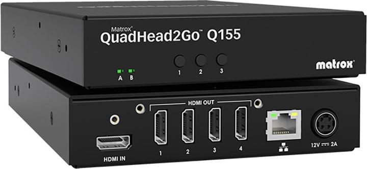 Matrox QuadHead2Go Q155 4K standdalone PCIe card 1 x HDMI input, 4 x HDMI outputs and 1 x RJ45