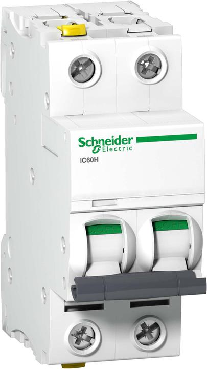 Actual product image Schneider Electric Acti9 iC60H MCB 2 poles 10A Curve C